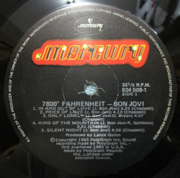 Bon Jovi : 7800° Fahrenheit (LP, Album)