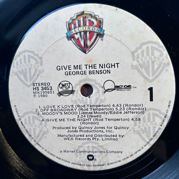 George Benson : Give Me The Night (LP, Album, RE)