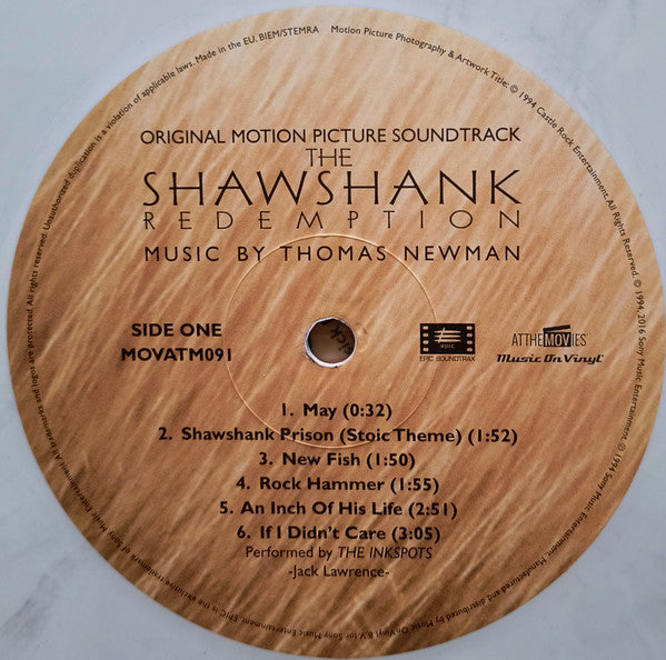 Thomas Newman : The Shawshank Redemption (Original Motion Picture Soundtrack) (2xLP, Album, Ltd, Num, Whi)