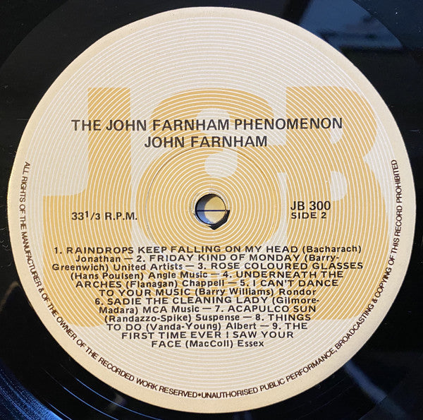 John Farnham : The John Farnham Phenomenon (18 Farnham Classics) (LP, Comp)