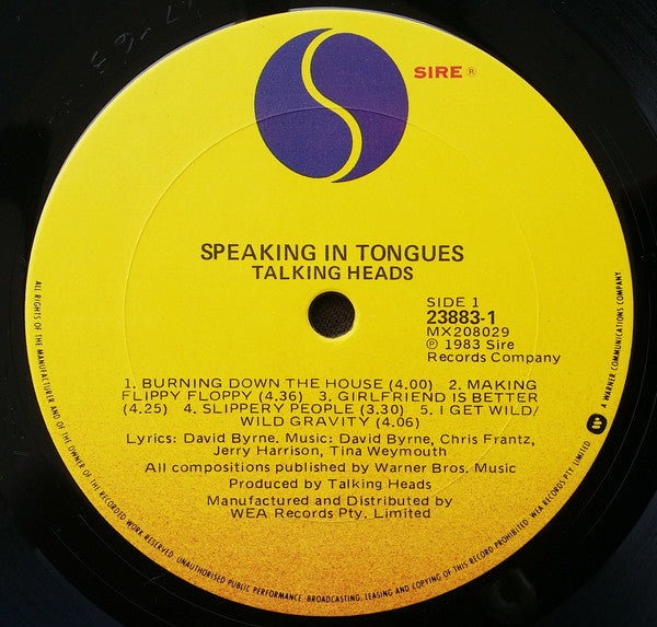 Talking Heads : Speaking In Tongues (LP, Album)
