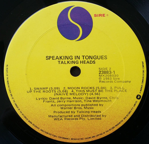 Talking Heads : Speaking In Tongues (LP, Album)