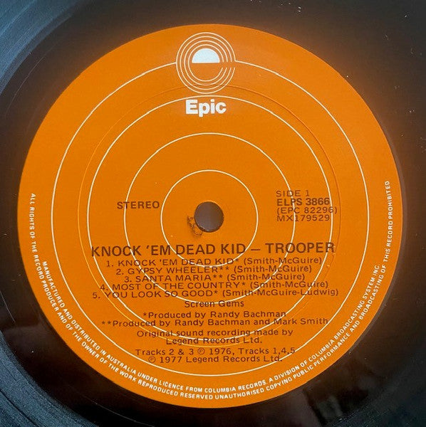 Trooper (4) : Knock 'Em Dead Kid (LP, Album)