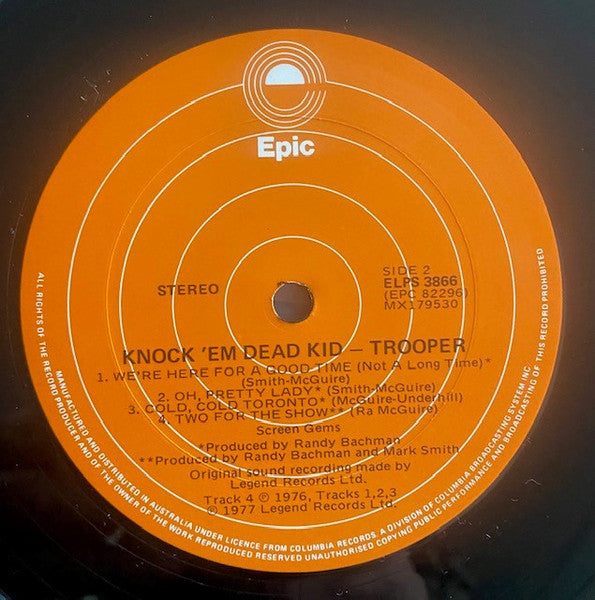 Trooper (4) : Knock 'Em Dead Kid (LP, Album)