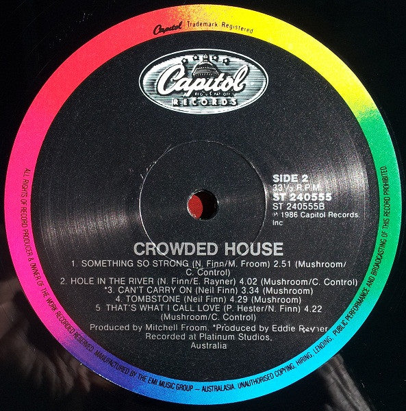 Crowded House : Crowded House (LP, Album)