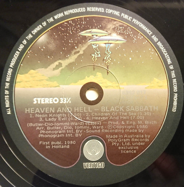 Black Sabbath : Heaven And Hell (LP, Album)