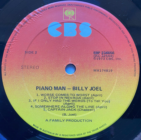 Billy Joel : Piano Man (LP, Album, RE)
