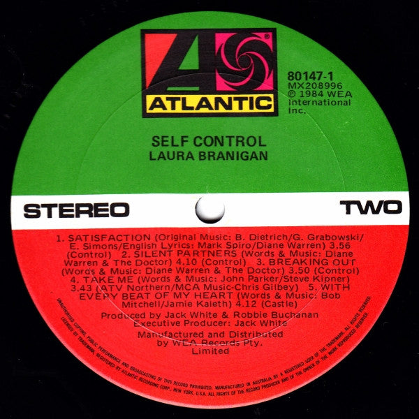 Laura Branigan : Self Control (LP, Album)