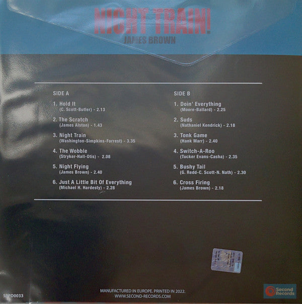 James Brown : Night Train! (Mighty Instrumentals) (LP, Comp, RE, Red)
