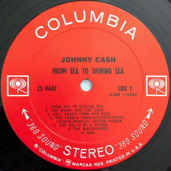 Johnny Cash : From Sea To Shining Sea (LP, Album, Pit)
