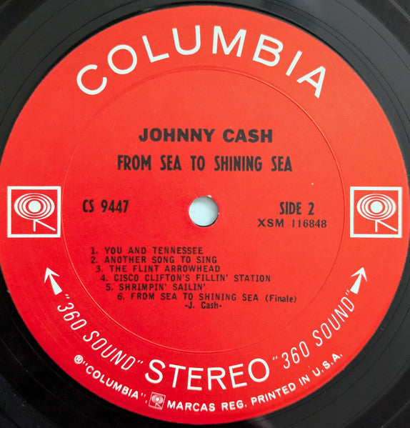 Johnny Cash : From Sea To Shining Sea (LP, Album, Pit)