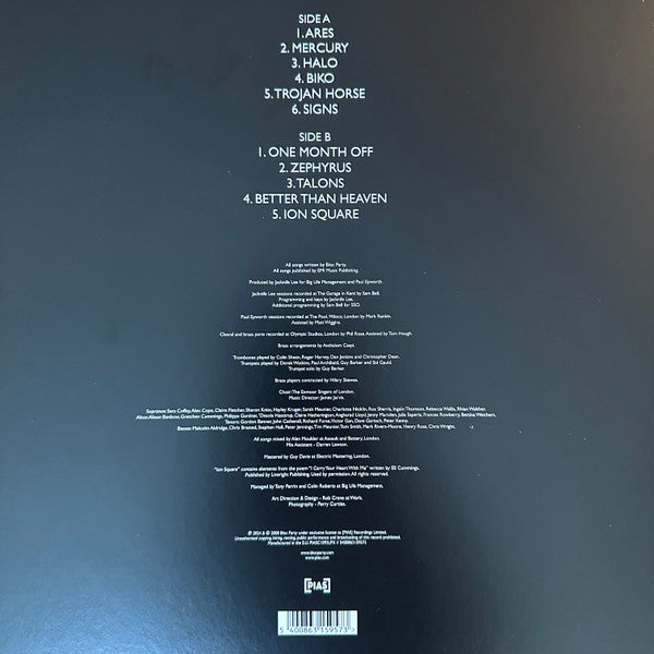 Bloc Party : Intimacy (LP, Album, RE, Cle)