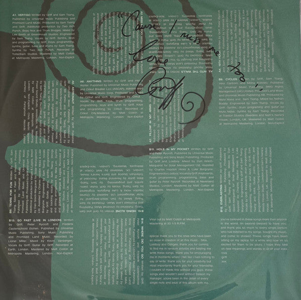 Griff (31) : Vertigo (LP, Ltd, Pic, Zoe)