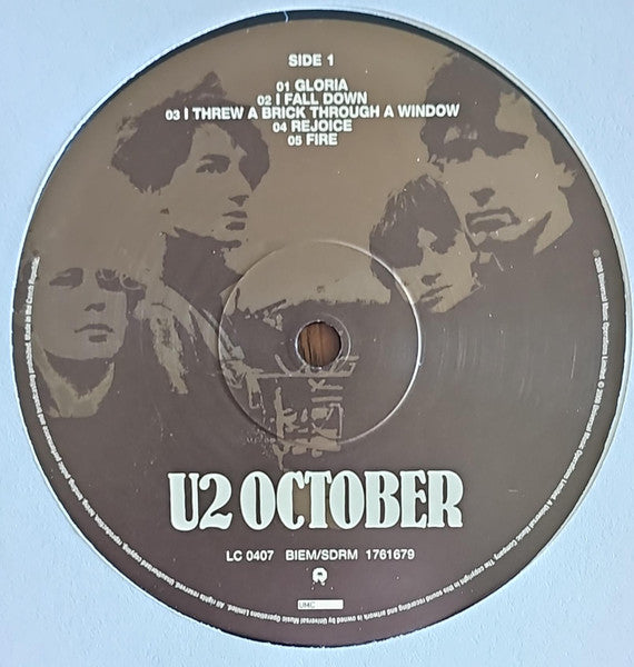 U2 : October (LP, Album, RE, RM)