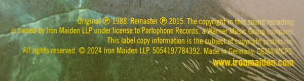 Iron Maiden : Seventh Son Of A Seventh Son (LP, Album, RE, RM)