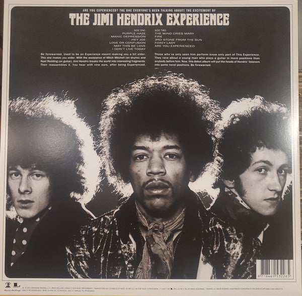 The Jimi Hendrix Experience : Are You Experienced (LP, Album, Mono, RE, RM, 180)