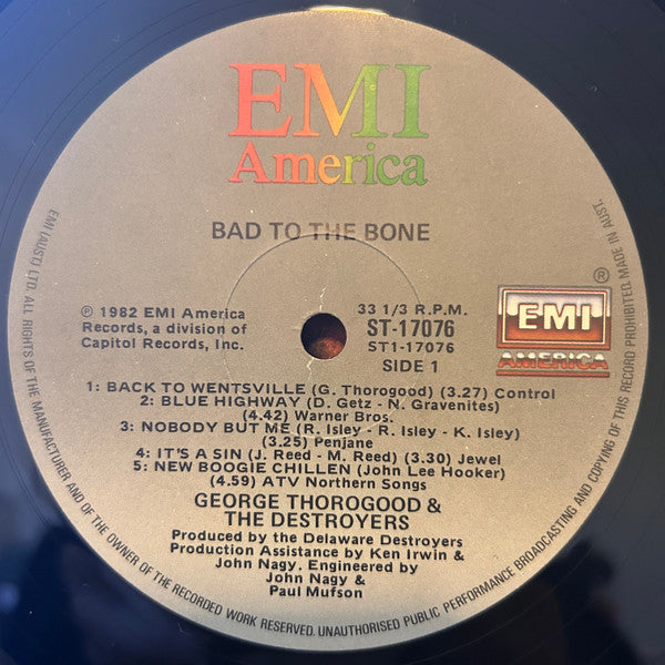 George Thorogood & The Destroyers : Bad To The Bone (LP, Album)