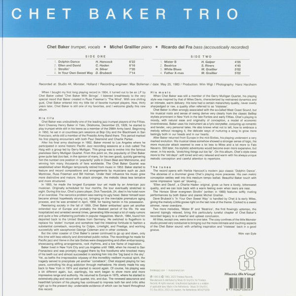 Chet Baker Trio : Mr. B (LP, Album, Ltd, RE, Tra)