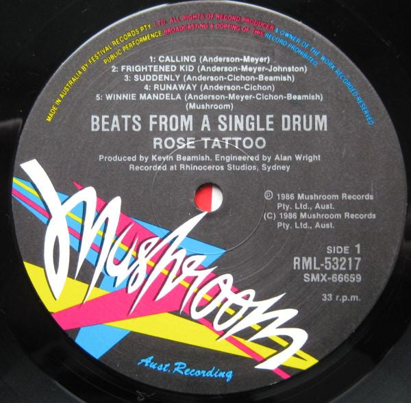 Rose Tattoo : Beats From A Single Drum (LP, Album)