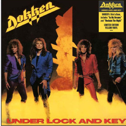 Dokken : Under Lock And Key (LP, Album, Ltd, RE, Yel)