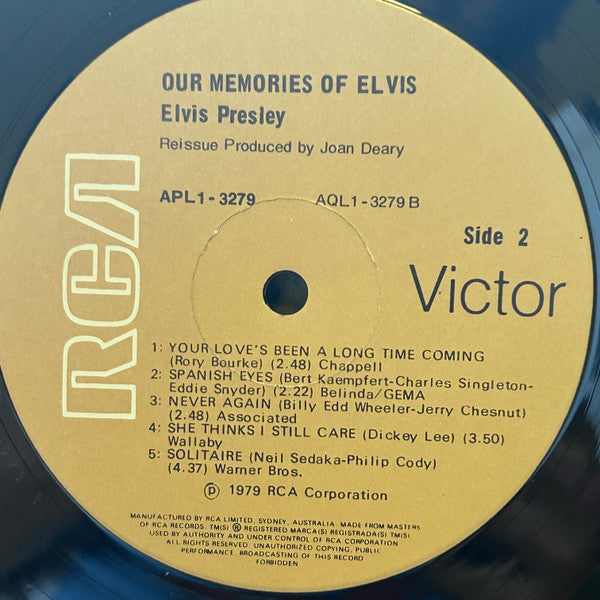 Elvis Presley : Our Memories Of Elvis (LP, Comp)