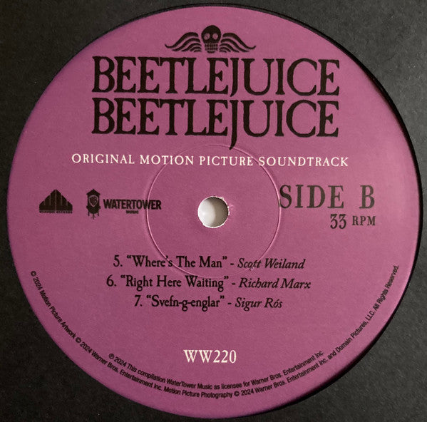 Various : Beetlejuice Beetlejuice (Original Motion Picture Soundtrack) (LP + LP, S/Sided, Etch + Comp, "Be)