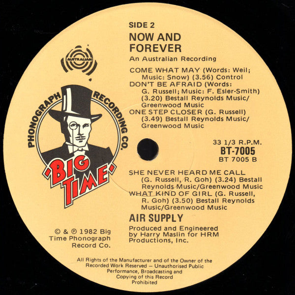 Air Supply : Now And Forever (LP, Album)