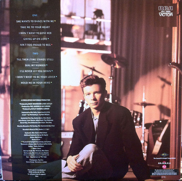 Rick Astley : Hold Me In Your Arms (LP, Album, Gat)