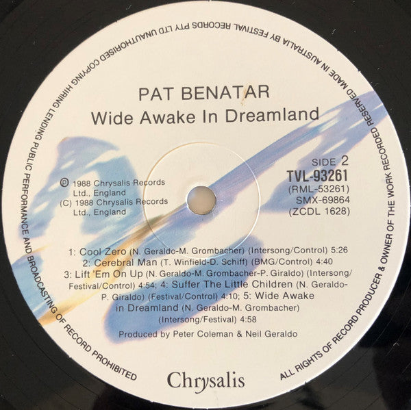 Pat Benatar : Wide Awake In Dreamland (LP, Album)