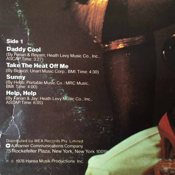 Boney M. : Take The Heat Off Me (LP, Album)