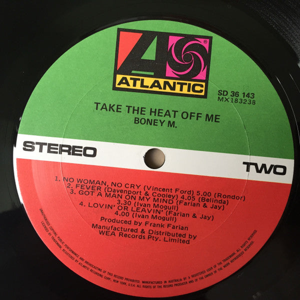 Boney M. : Take The Heat Off Me (LP, Album)