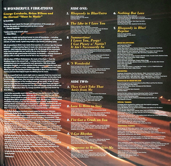 Brian Wilson : Reimagines Gershwin (LP, Ltd, Gat)