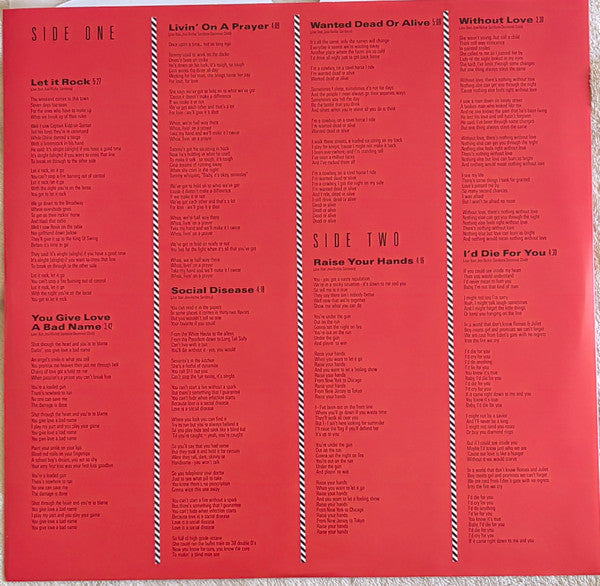 Bon Jovi : Slippery When Wet (LP, Album, RE, 180)