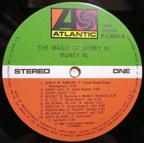 Boney M. : The Magic Of Boney M. - 20 Golden Hits (LP, Comp)
