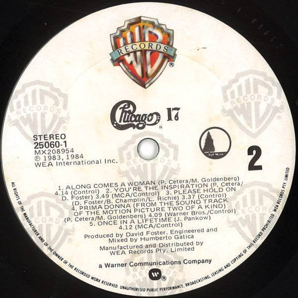 Chicago (2) : Chicago 17 (LP, Album)