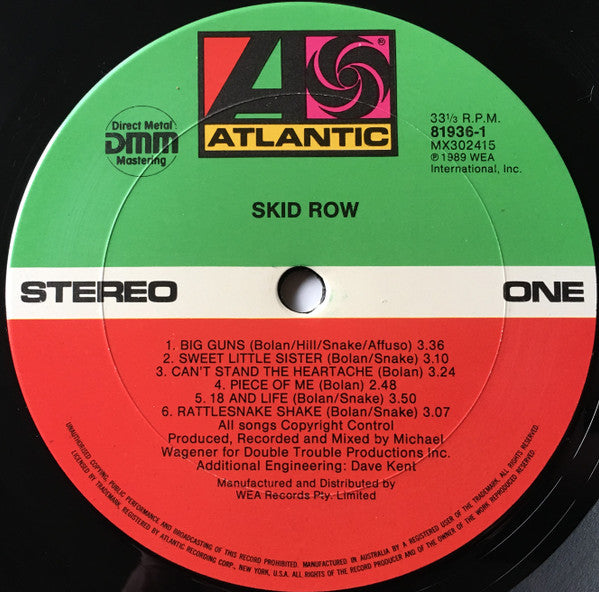 Skid Row : Skid Row (LP, Album)