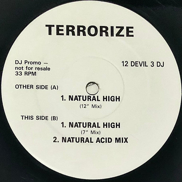 Terrorize : Natural High / Who Do You Think You Are Fooling (2x12", Promo)