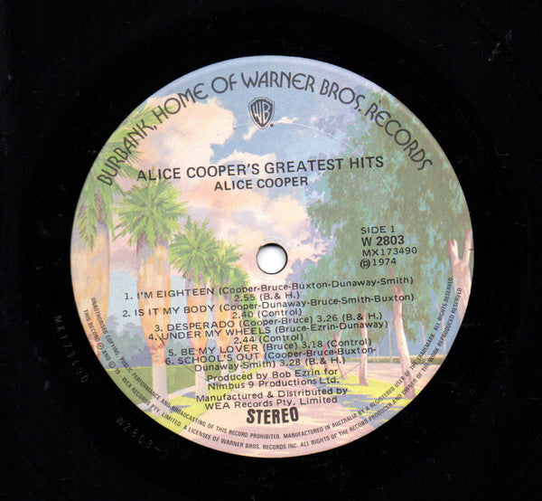 Alice Cooper : Alice Cooper's Greatest Hits (LP, Comp, Gat)