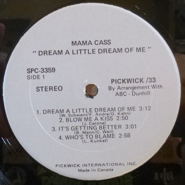 Mama Cass* : Dream A Little Dream Of Me (LP, Comp, RP)