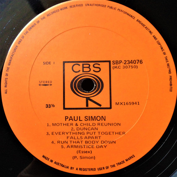 Paul Simon : Paul Simon (LP, Album)