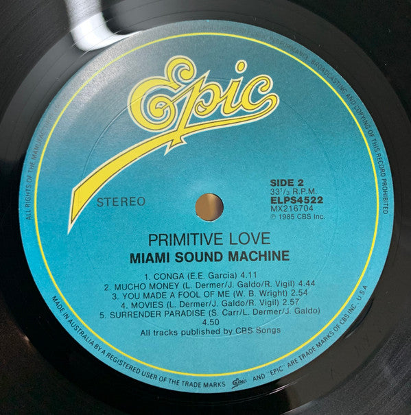 Miami Sound Machine : Primitive Love (LP, Album)