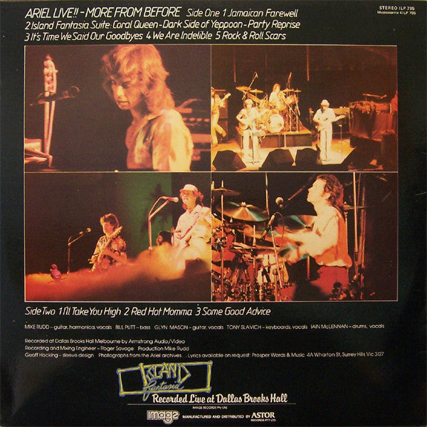 Ariel (13) : Ariel Live!! - More From Before (LP)