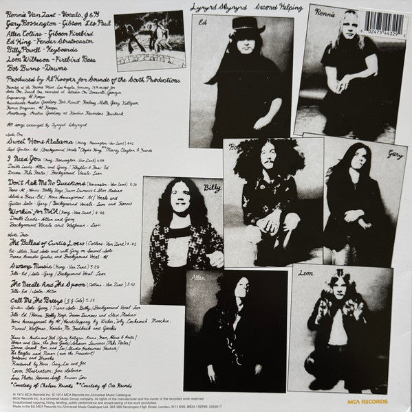 Lynyrd Skynyrd : Second Helping (LP, Album, Ltd, Yel)
