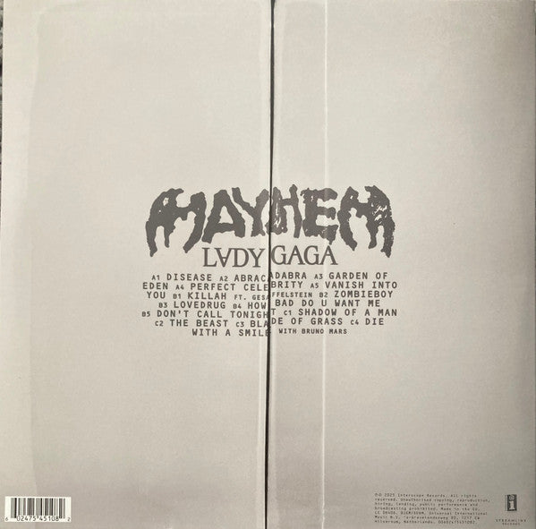 Lady Gaga : Mayhem (LP + LP, S/Sided, Etch + Album)