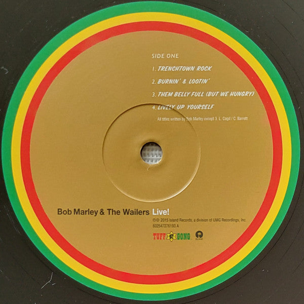 Bob Marley & The Wailers : Live! (LP, Album, RE, RM)