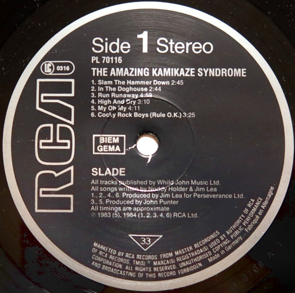Slade : The Amazing Kamikaze Syndrome (LP, Album)