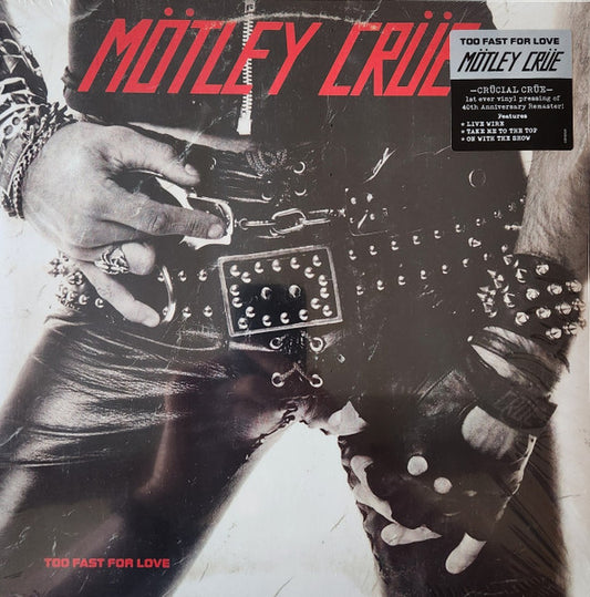 Mötley Crüe : Too Fast For Love (LP, Album, RE, RM)