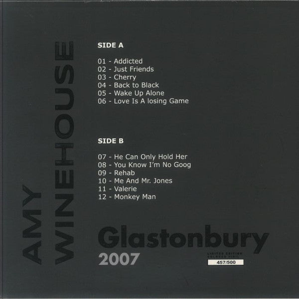 Amy Winehouse : Glastonbury 2007 (LP, Album, Ltd, Num, Unofficial, tra)