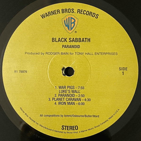 Black Sabbath : Paranoid (LP, Album, RE, RM, 180)