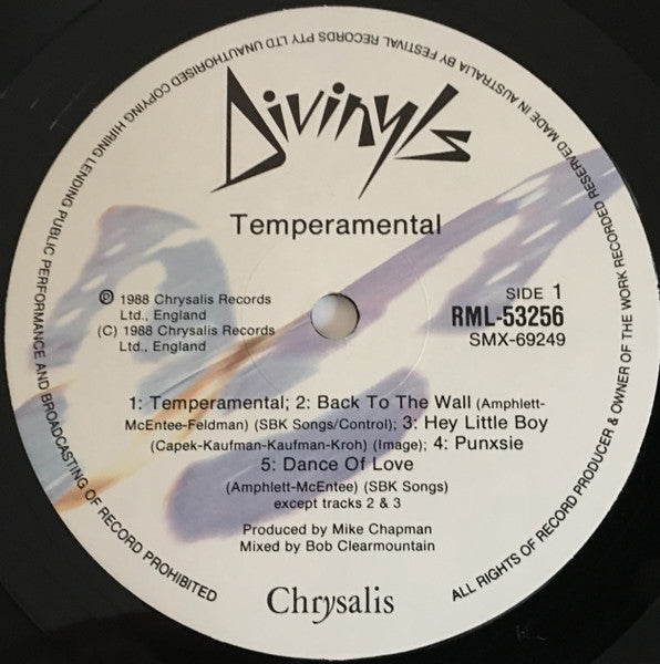 Divinyls : Temperamental (LP, Album)
